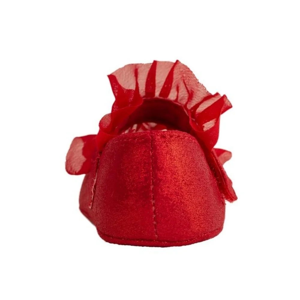 Girls Baby Deer Red Infant Bella Crib Shoes